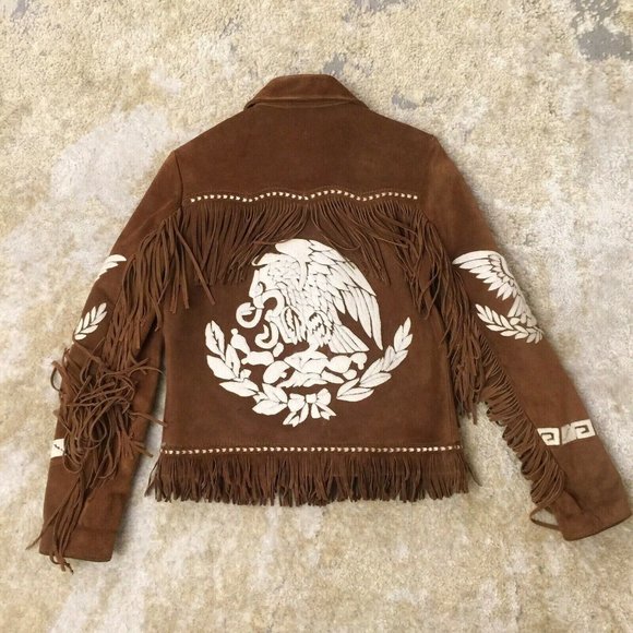Ralph Lauren Western Eagle Suede Jacket Women M - Picture 3 of 9